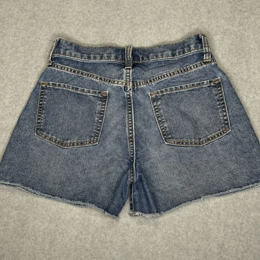 Old Navy Jean Shorts Youth Size 14 Sky High Rise‎ Denim Cut-Off Adjustable Waist